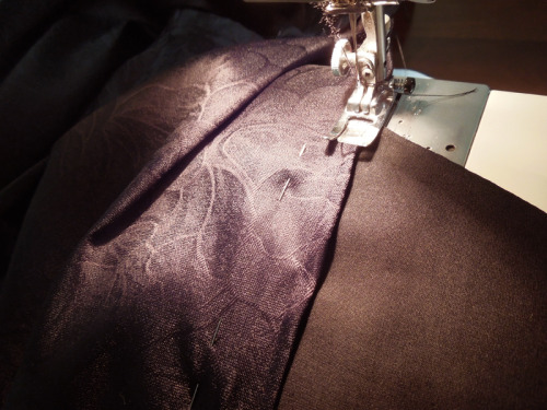 Fold over the edge of your seam allowance and stitch on your pocket