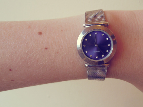 Silver Mesh Watch with a Navy Face from Target