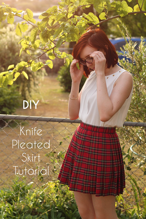 DIY Knife-Pleated Schoolgirl Skirt Tutorial