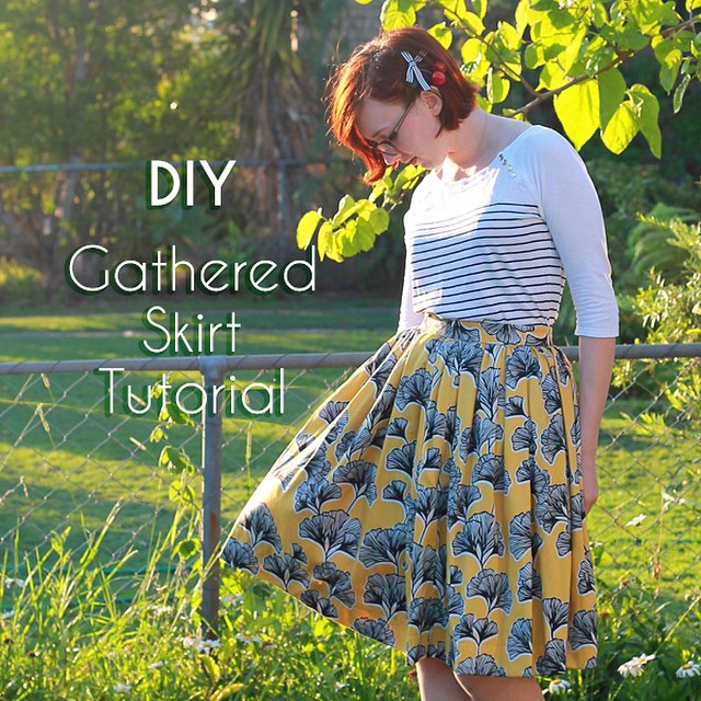 DIY Gathered Skirt Tutorial
